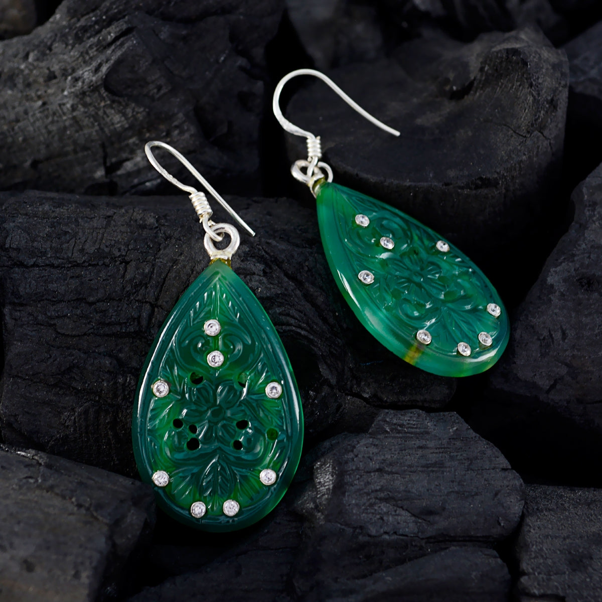 Araya Green Edgy multiple Dangle Earring