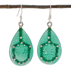 Araya Green Edgy multiple Dangle Earring Green Onyx Green Dangle
