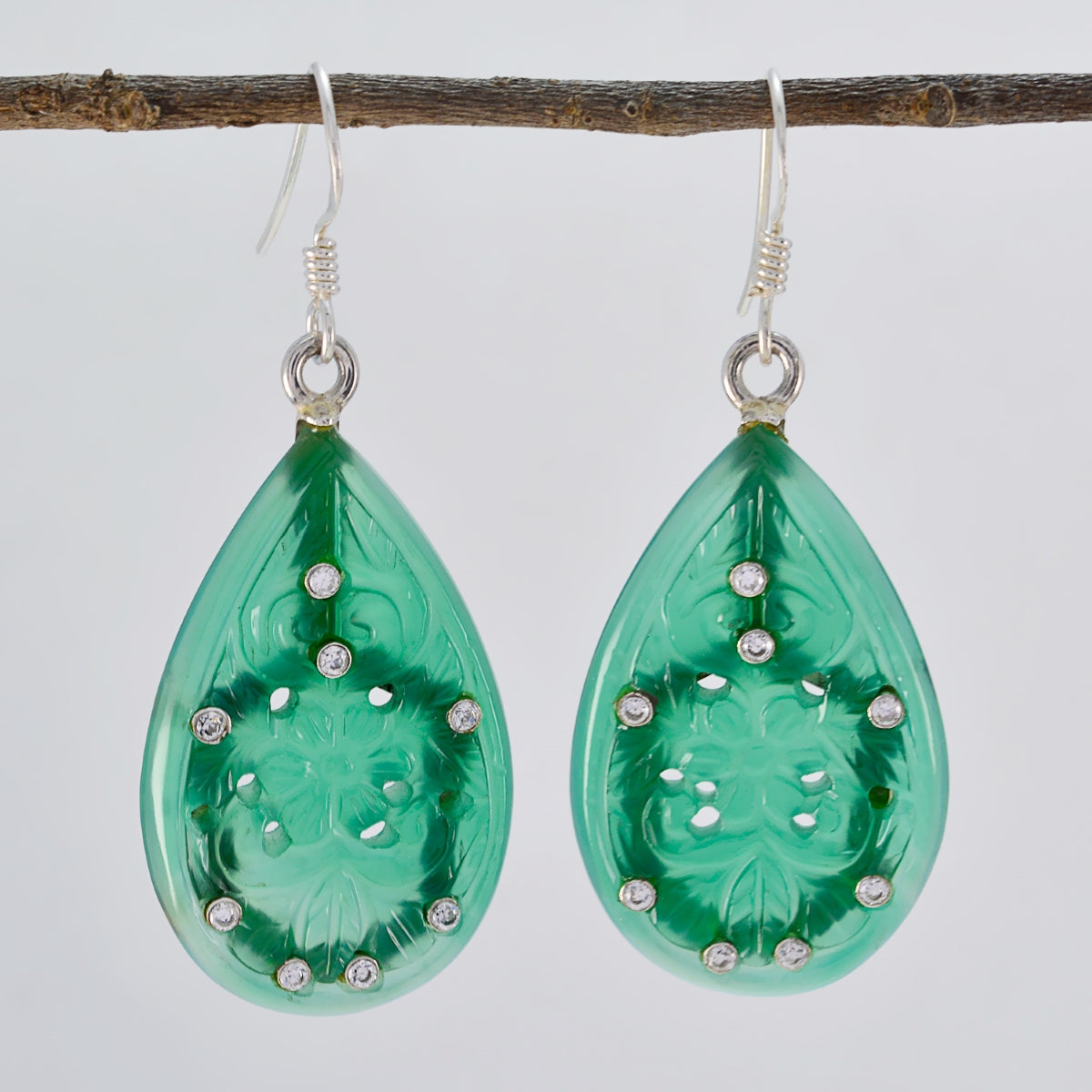 Araya Green Edgy multiple Dangle Earring
