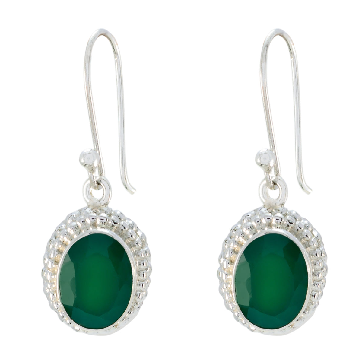 Kennedy Green Edgy multiple Dangle Earring Green Onyx Green Dangle