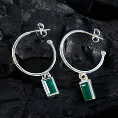 Sofia Green Slim Solitaire Dangle Earring