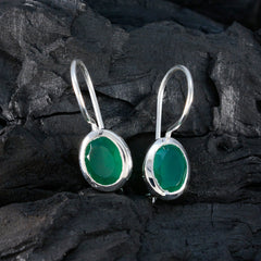 Min seo Green Dainty Solitaire Dangle Earring