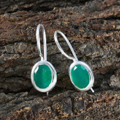 Min seo Green Dainty Solitaire Dangle Earring