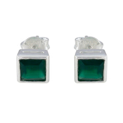 Amanda Green Delicate Solitaire Stud Earring Green Onyx Green Stud