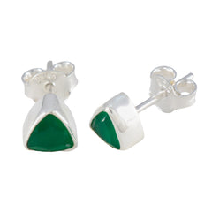 Constanza Green Dainty Solitaire Stud Earring