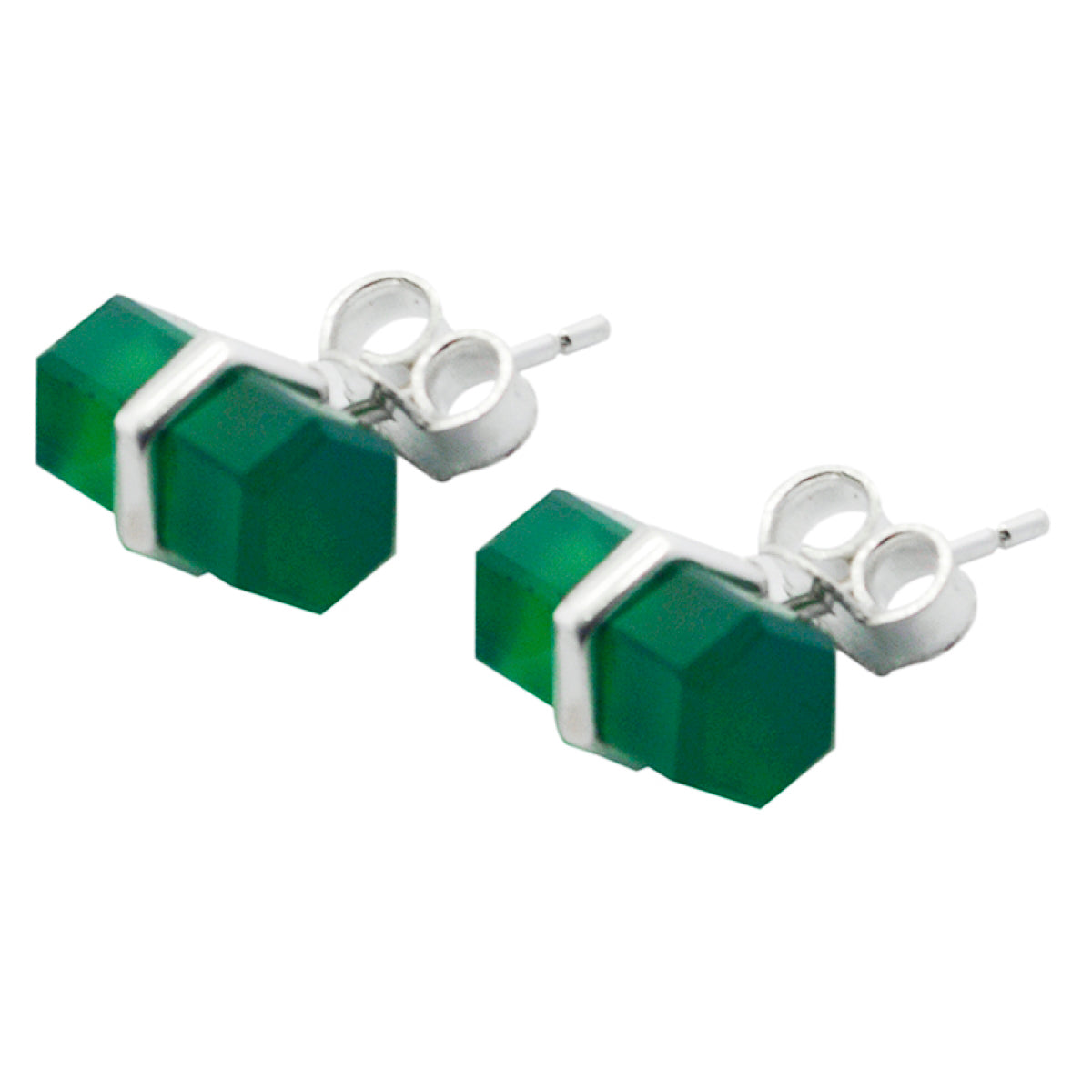 Lorena Green Delicate Solitaire Stud Earring