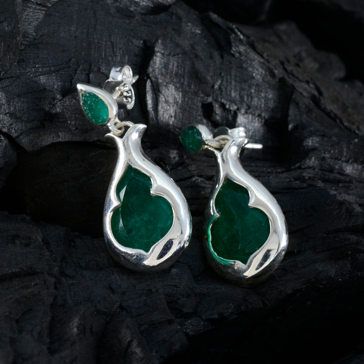 Emily Green Edgy Toi et Moi Stud Earring