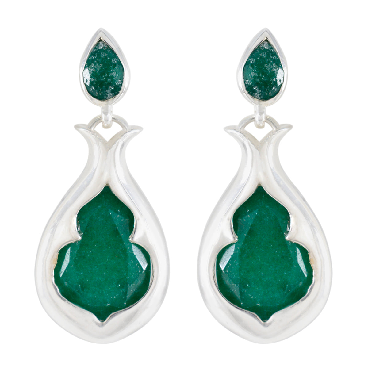 Emily Green Edgy Toi et Moi Stud Earring Green Onyx Green Stud