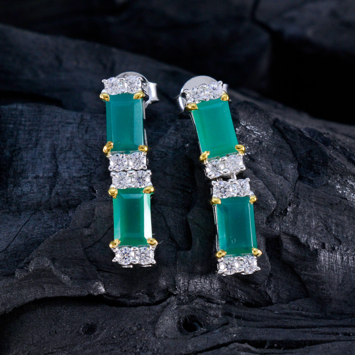 Pilar Green Dainty multiple Stud Earring