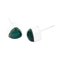 Micaela Green Elegant Solitaire Stud Earring Indian Emerald Green Stud