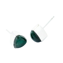 Micaela Green Elegant Solitaire Stud Earring