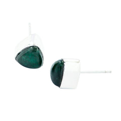 Micaela Green Elegant Solitaire Stud Earring