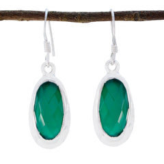 Natalia Green Classic Solitaire Dangle Earring Indian Emerald Green Dangle
