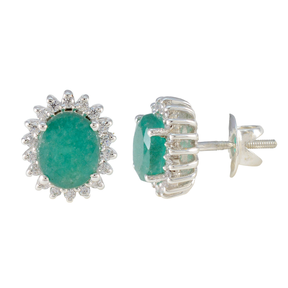 Milagros Green Dainty multiple Stud Earring