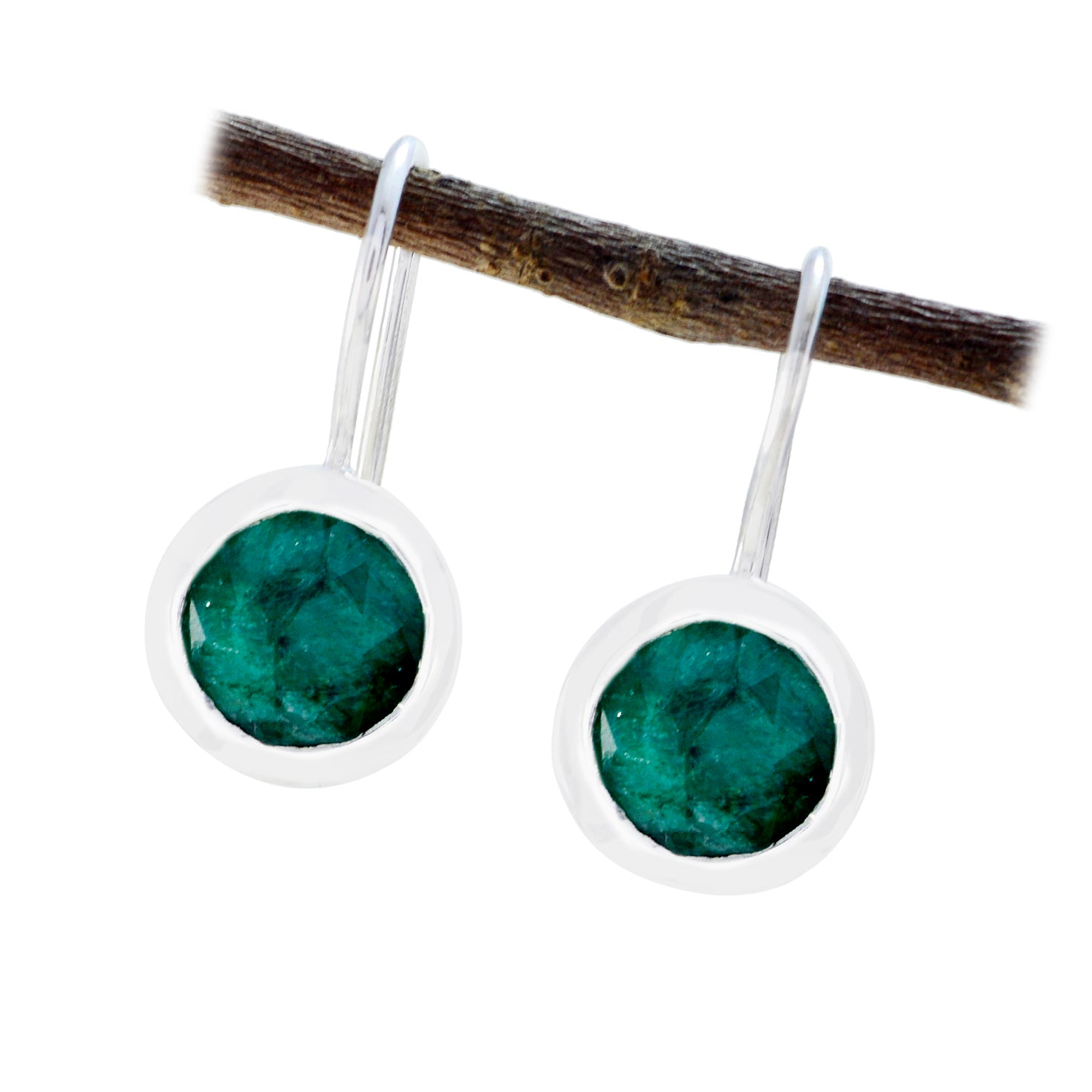 Nayara Green Delicate Solitaire Dangle Earring