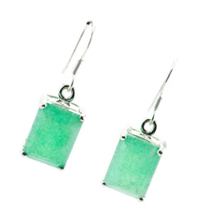 Noelia Green Tiny Solitaire Dangle Earring