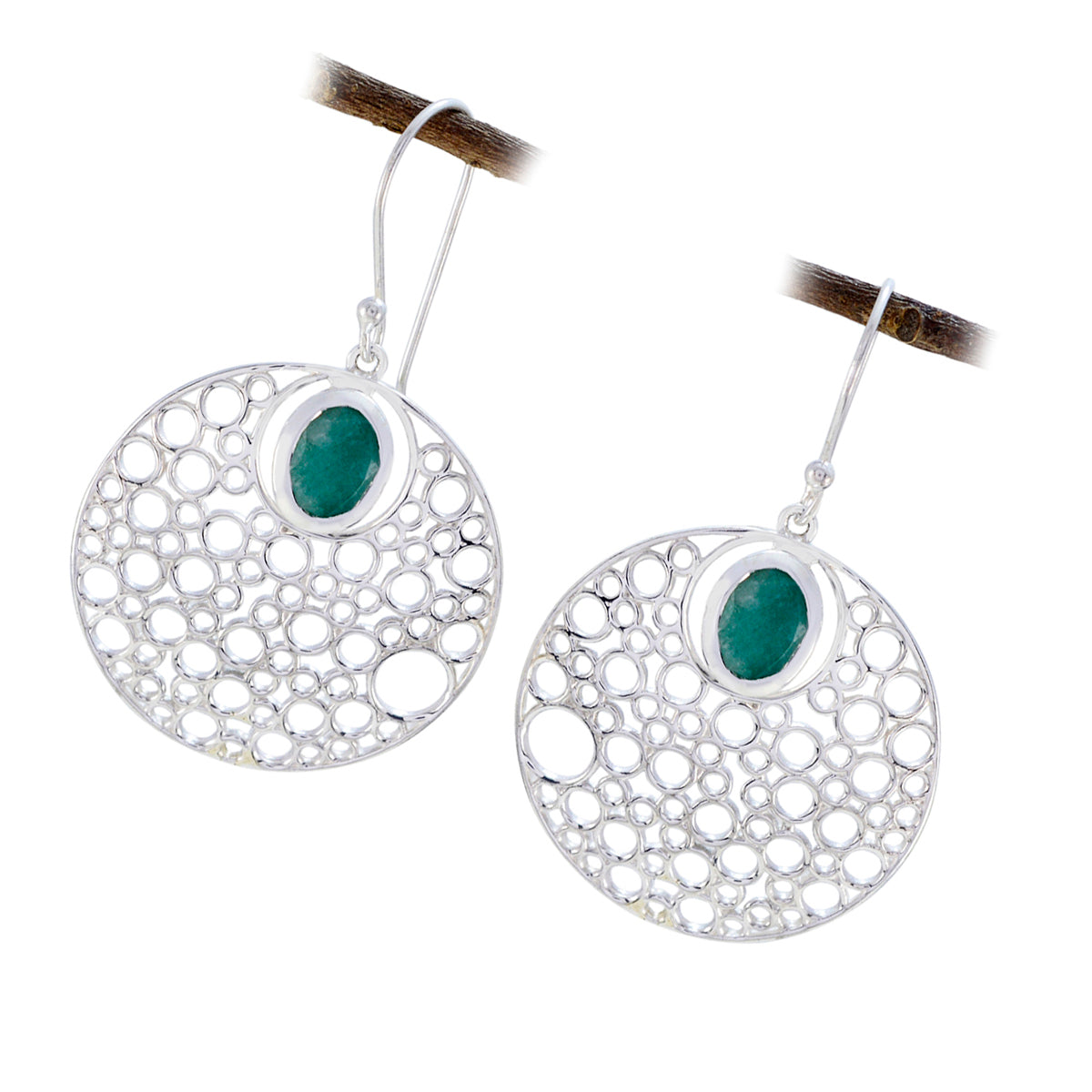 Paula Green Edgy Solitaire Dangle Earring