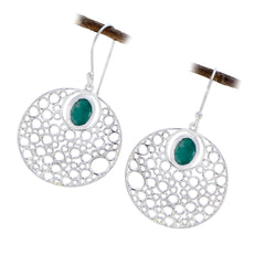 Paula Green Edgy Solitaire Dangle Earring