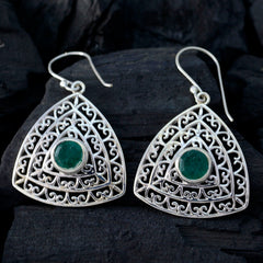 Pilar Green Eye catching Solitaire Dangle Earring