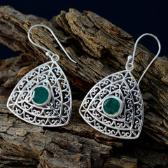 Pilar Green Eye catching Solitaire Dangle Earring