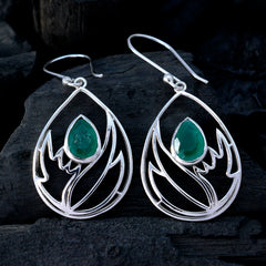Rebeca Green Dainty Solitaire Dangle Earring