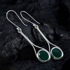 Renata Green Dainty Solitaire Dangle Earring