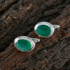 Gabriela Green Whisper thin Solitaire Stud Earring