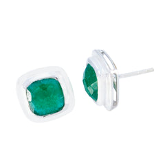 Victoria Green Dainty Solitaire Stud Earring