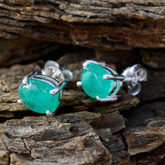 Agnes Green Dainty Solitaire Stud Earring