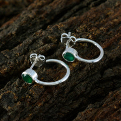 Isabella Green Delicate Solitaire Stud Earring