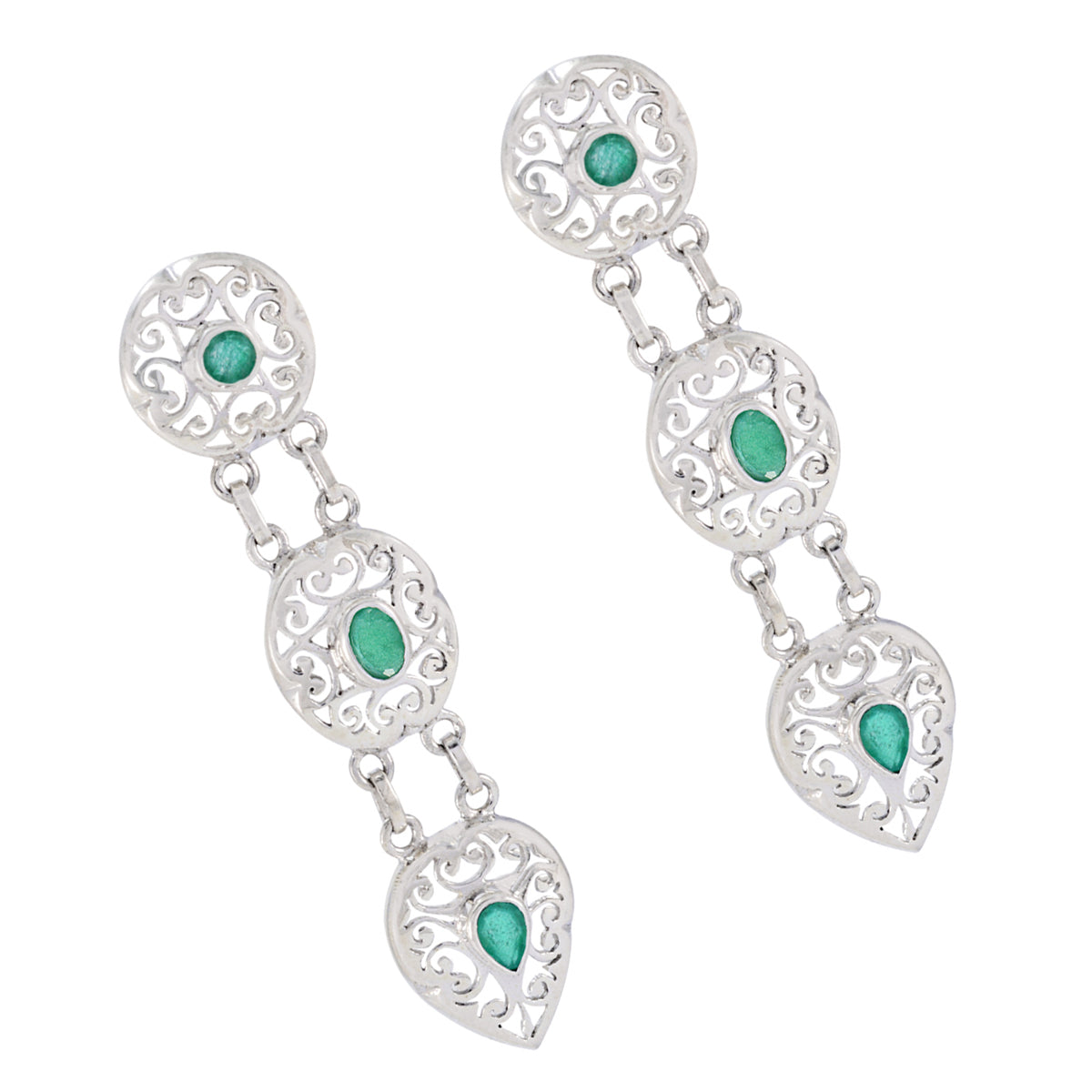Gabriela Green Edgy Trilogy Stud Earring