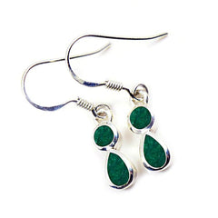 Camilla Green Whisper thin Toi et Moi Dangle Earring