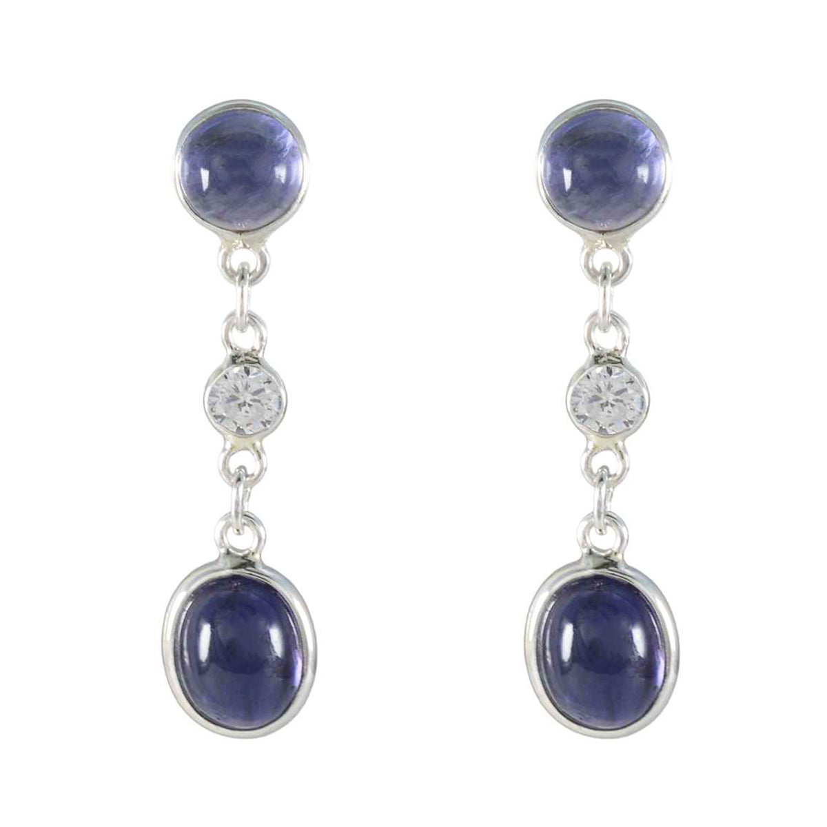 Agnes Blue Delicate multiple Stud Earring Iolite Blue Stud