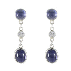 Agnes Blue Delicate multiple Stud Earring Iolite Blue Stud