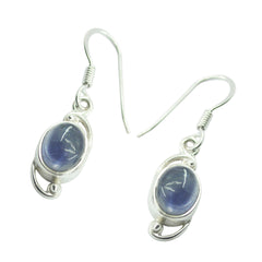 Aisha Blue Delicate Solitaire Dangle Earring
