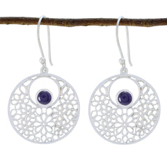 Alice Blue Eye catching Solitaire Dangle Earring Iolite Blue Dangle