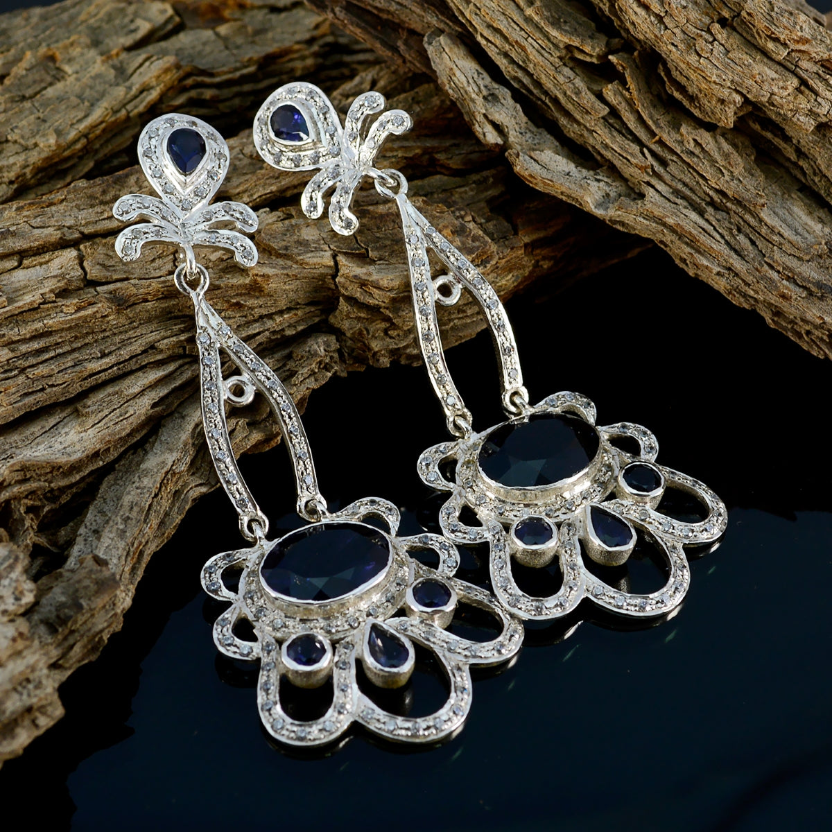 Ayesha Blue Chunky multiple Dangle Earring