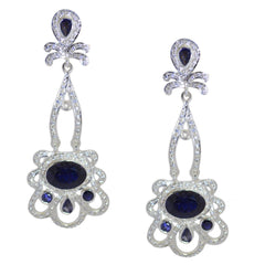 Ayesha Blue Chunky multiple Dangle Earring