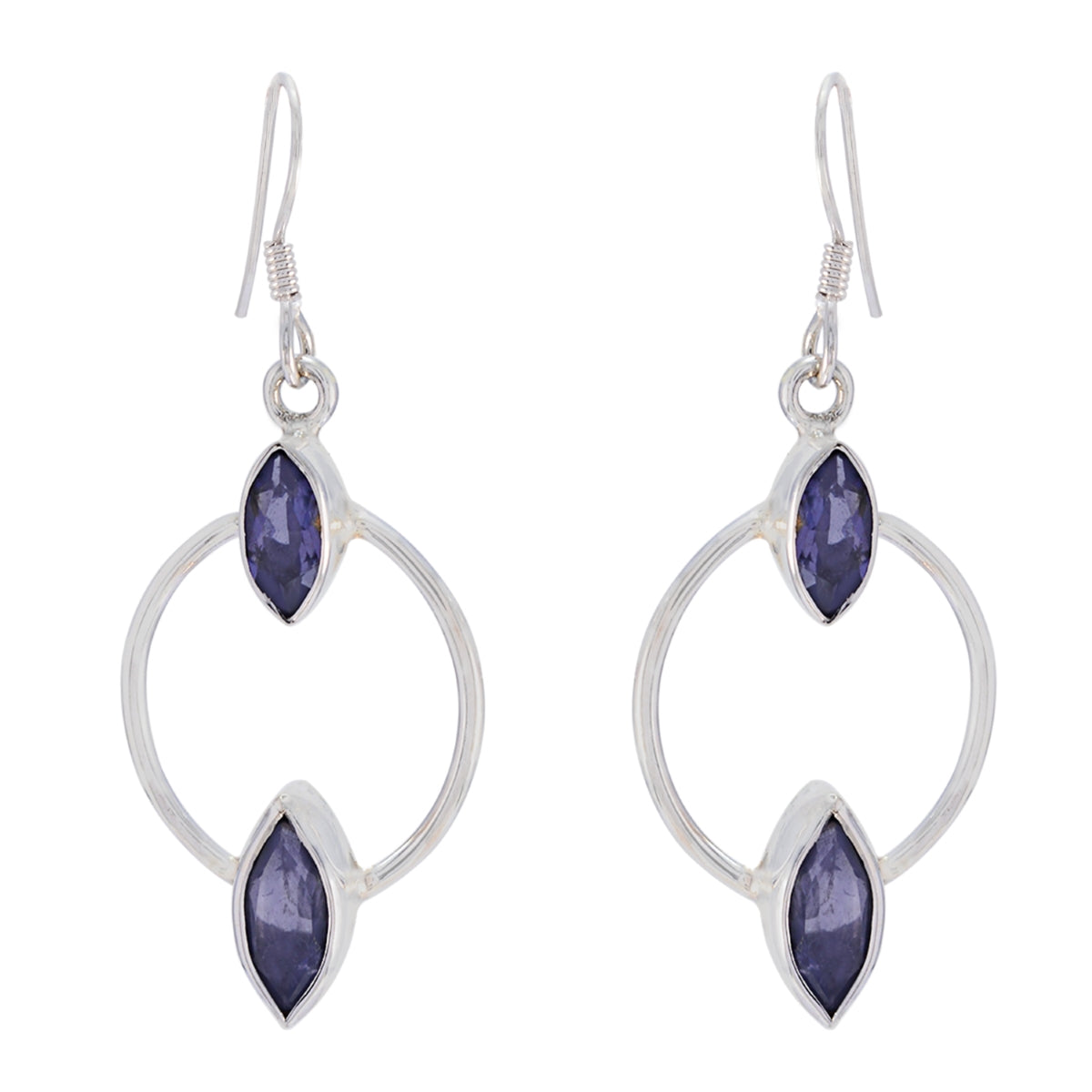 Aria Blue Dainty multiple Dangle Earring Iolite Blue Dangle