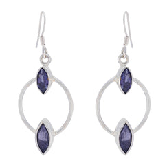 Aria Blue Dainty multiple Dangle Earring Iolite Blue Dangle