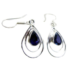 Aurora Blue Delicate multiple Dangle Earring Iolite Blue Dangle