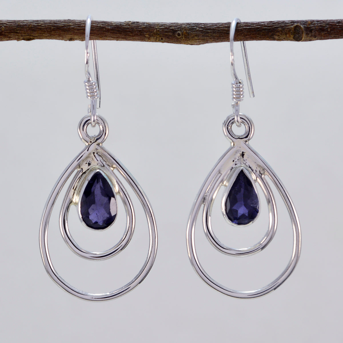 Aurora Blue Delicate multiple Dangle Earring