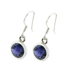 Savannah Blue Delicate Solitaire Dangle Earring