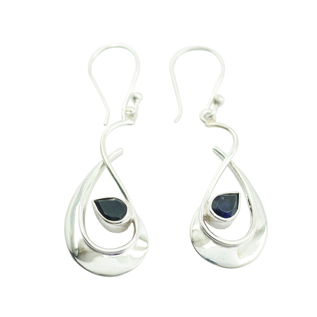 Sophia Blue Featherlight Solitaire Dangle Earring Iolite Blue Dangle