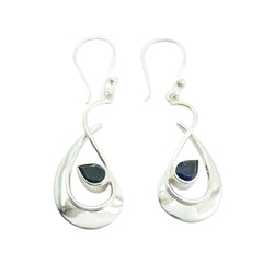 Sophia Blue Featherlight Solitaire Dangle Earring Iolite Blue Dangle