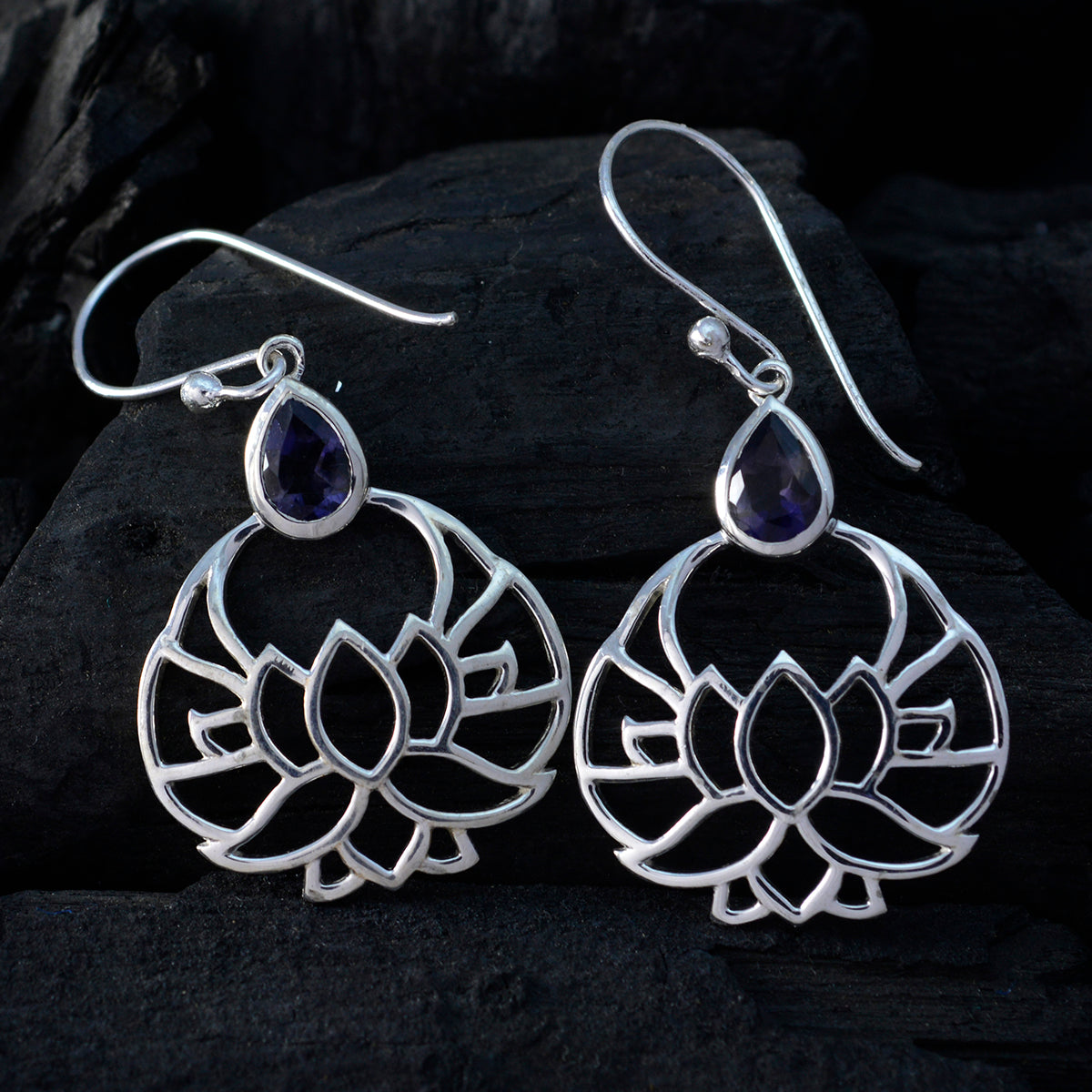 Harper Blue Featherlight Solitaire Dangle Earring