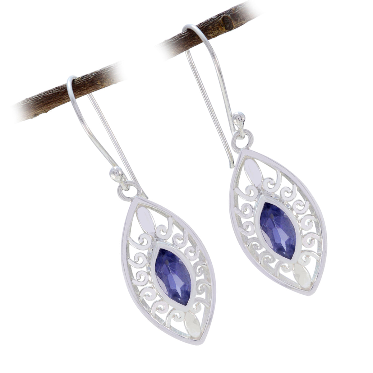 Ling Blue Featherlight Solitaire Dangle Earring