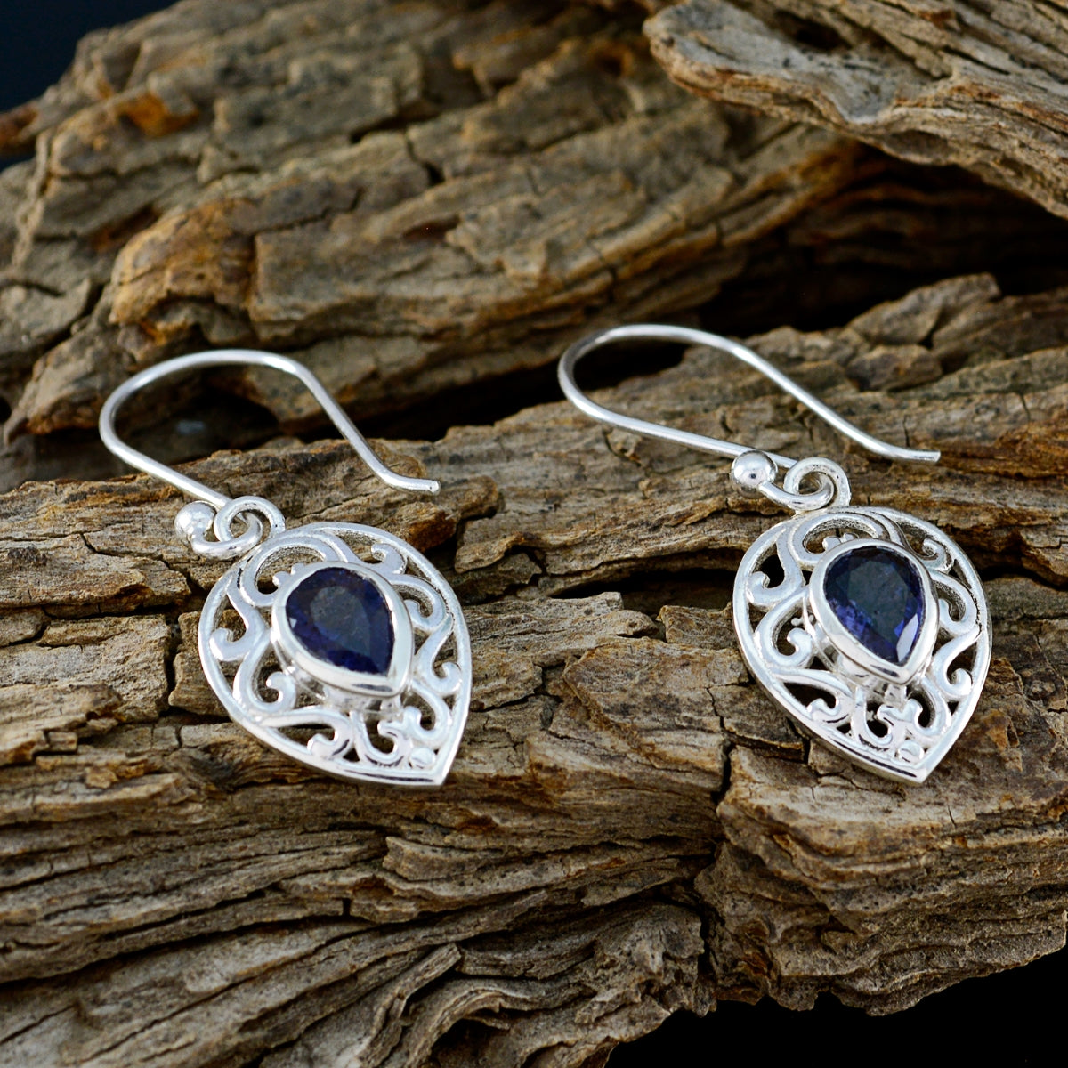 Bianca Blue Delicate Solitaire Dangle Earring