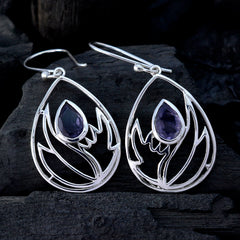 Chloe Blue Dainty Solitaire Dangle Earring