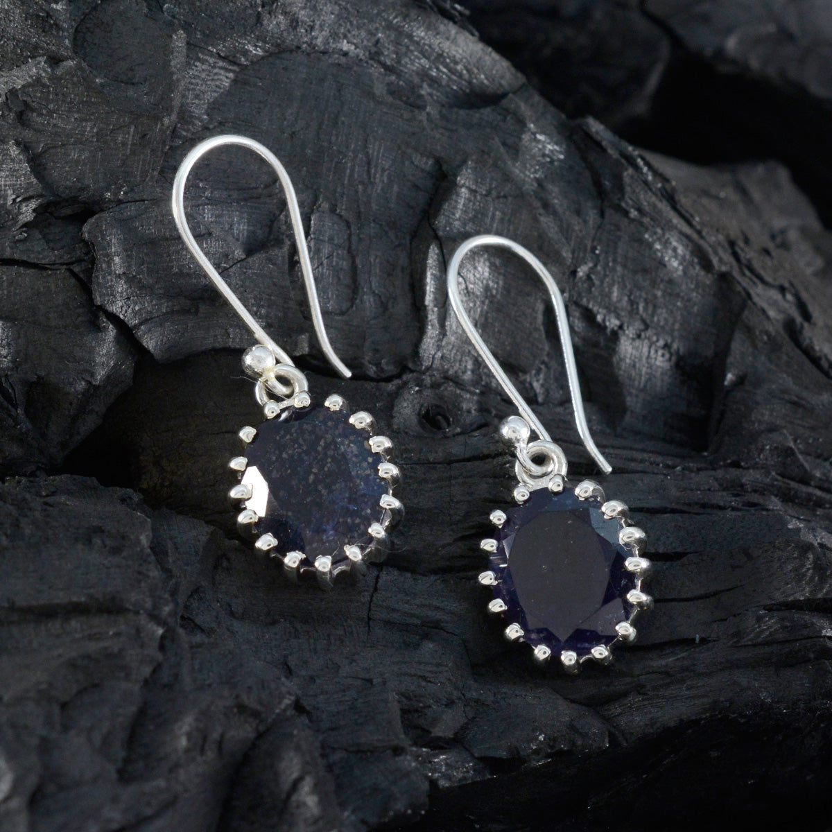 Clara Blue Tiny Solitaire Dangle Earring